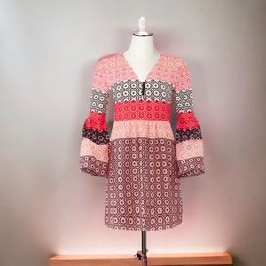 Derek Lam 10 Crosby Carnation V-Neck Long Sleeve Dress Size 6